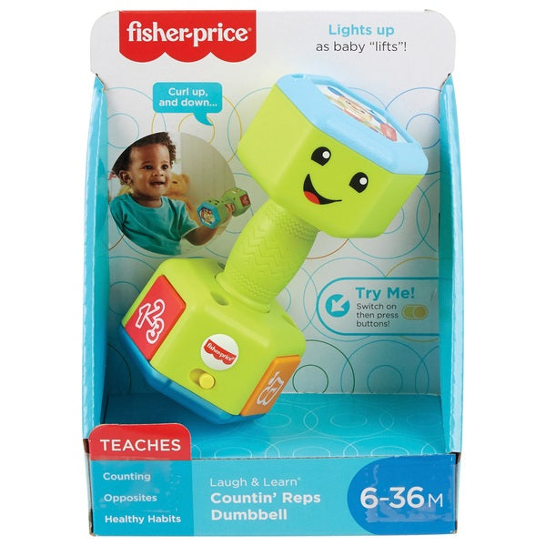 Fisher-Price Educational Laugh & Learn Counting Reps Fitness Dumbbell Toy