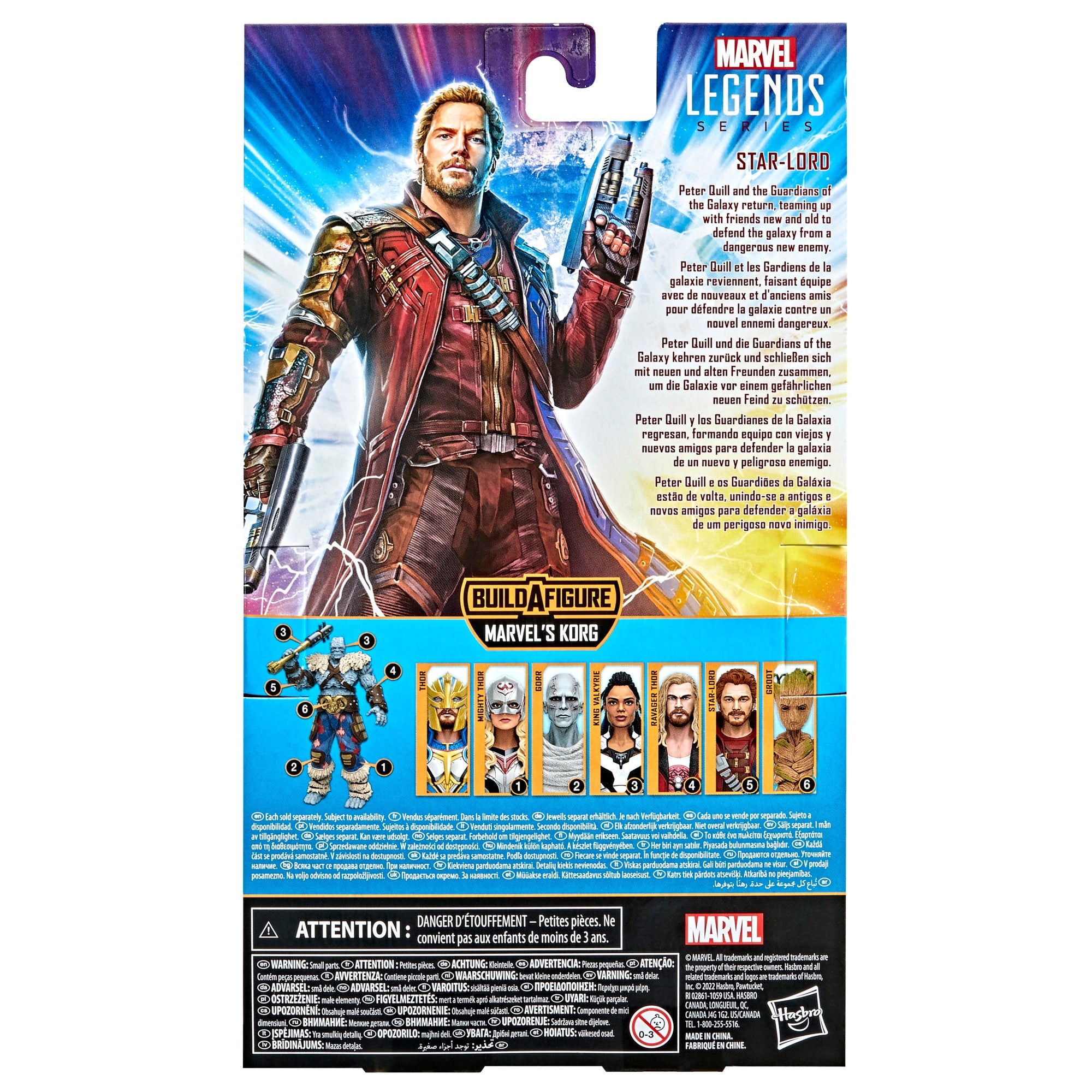 6 - inch Scale Marvel Legends Star - Lord Action Figure from Thor Love and Thunder