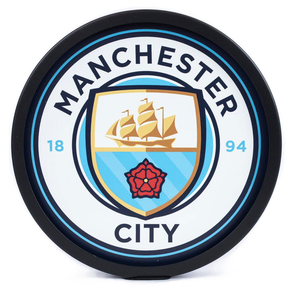 Manchester City Football Club Decorative Metal LED Logo Wall Sign for Rooms