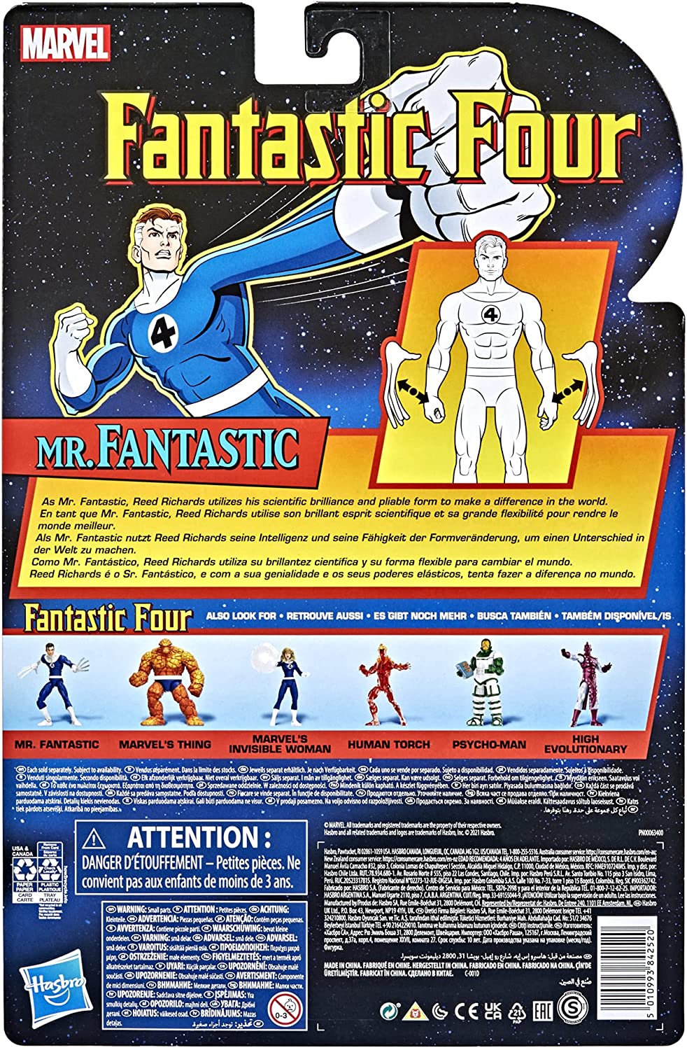 Hasbro Retro Marvel Legends Series 6-Inch Mr. Fantastic Action Figure