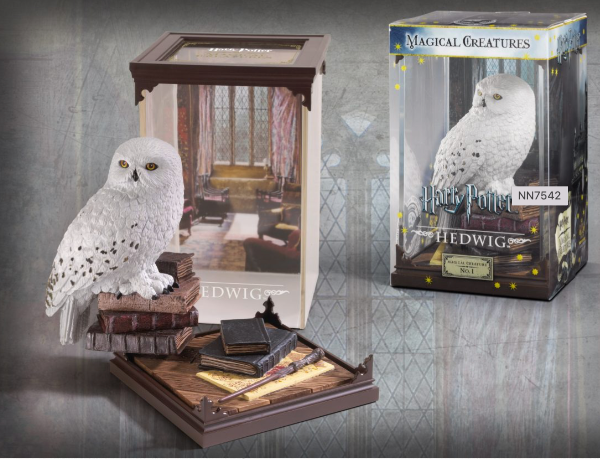 Exquisitely Hand - Painted Plastic Sculpture of Harry Potter's Owl Hedwig