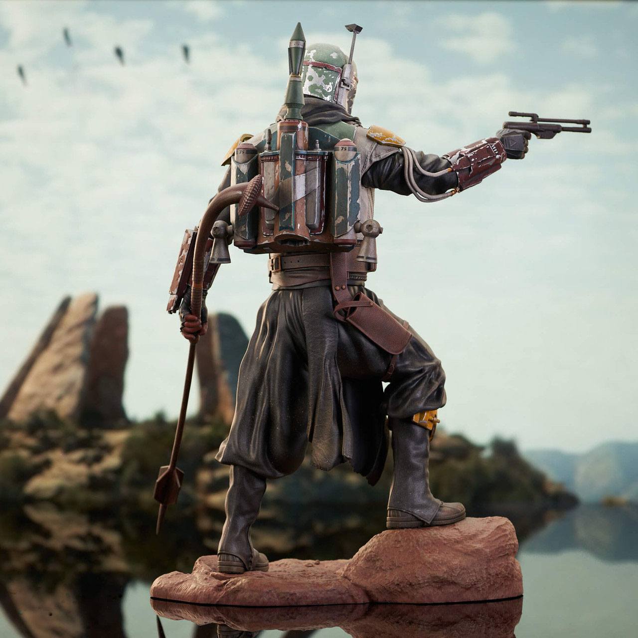 Gentle Giant Collectible Star Wars The Mandolorian Limited Edition Boba Fett Milestones Statue - Only 2000 Pieces Worldwide