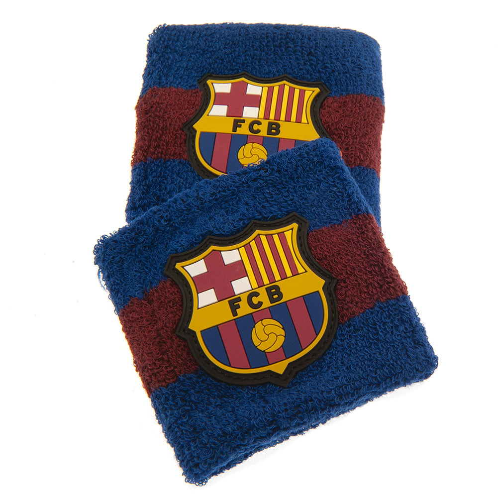 Official FC Barcelona Soft Cotton Sweat Wristbands for Sports Fans
