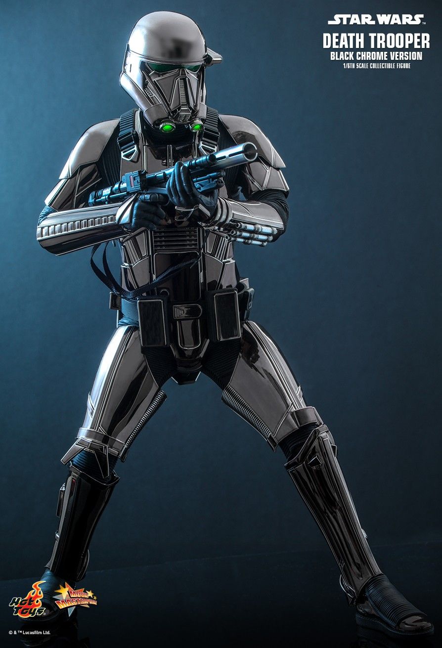 Exclusive Hot Toys 1/6 Scale Star Wars Black Chrome Death Trooper Collectible