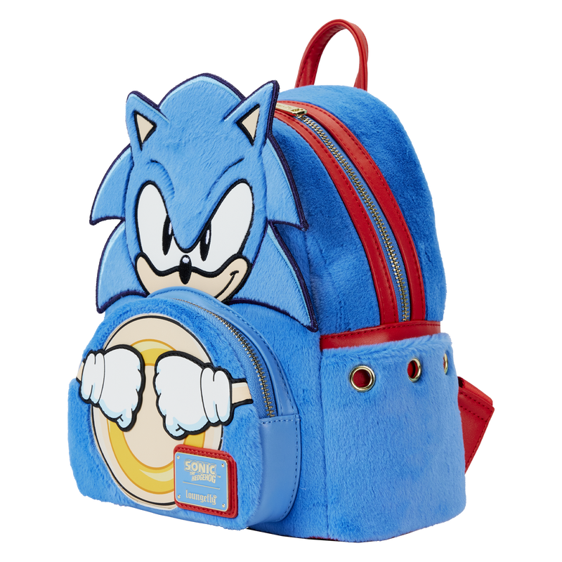 Loungefly Plush Mini Backpack Inspired by Sega's Sonic the Hedgehog