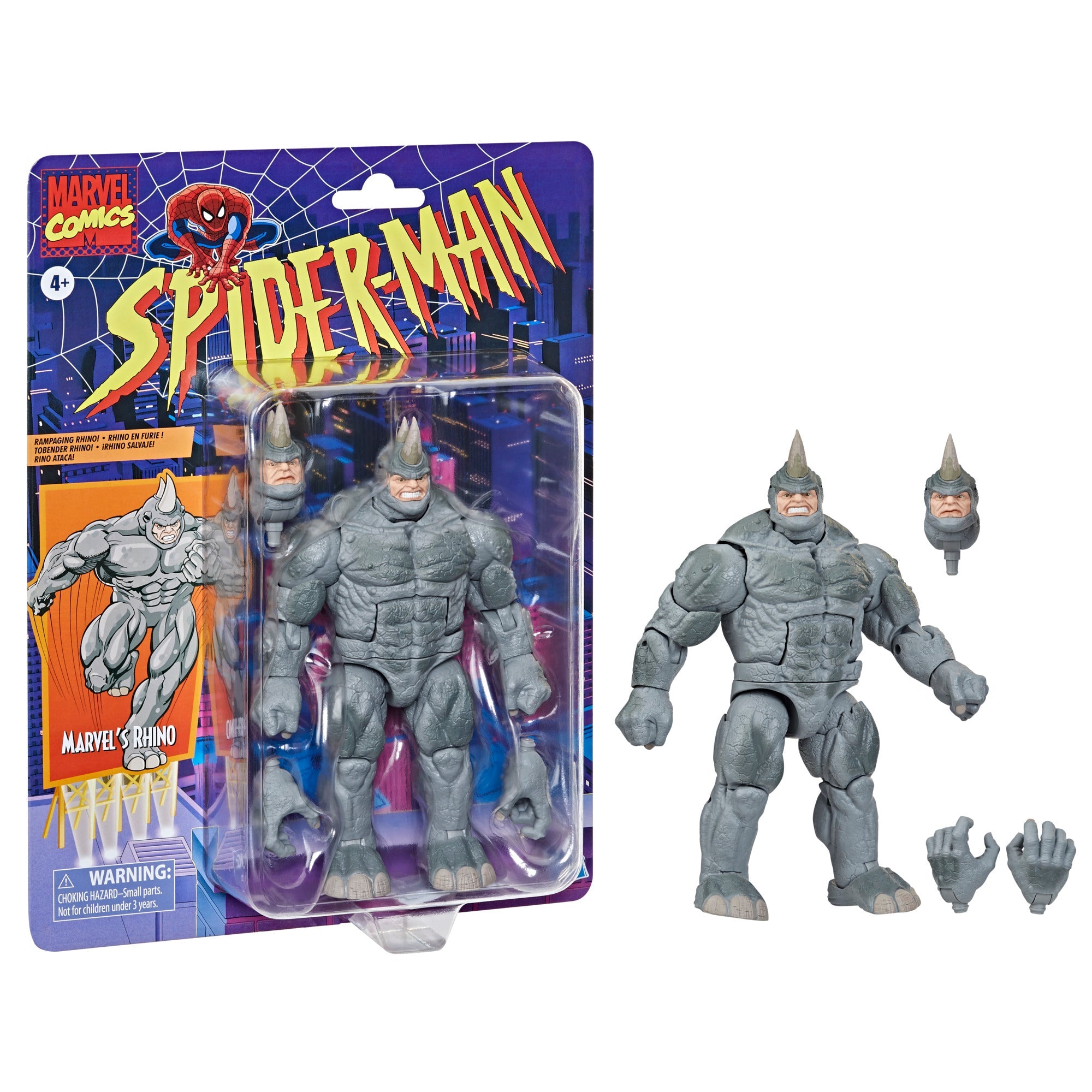 Marvel Legends Retro Deluxe 6 - Inch Rhino Action Figure from Spider - Man Collection