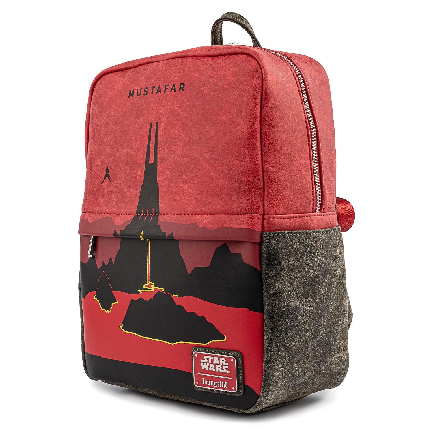Loungefly Brand New Star Wars Themed Mustafar Square Mini Backpack for Daily Use