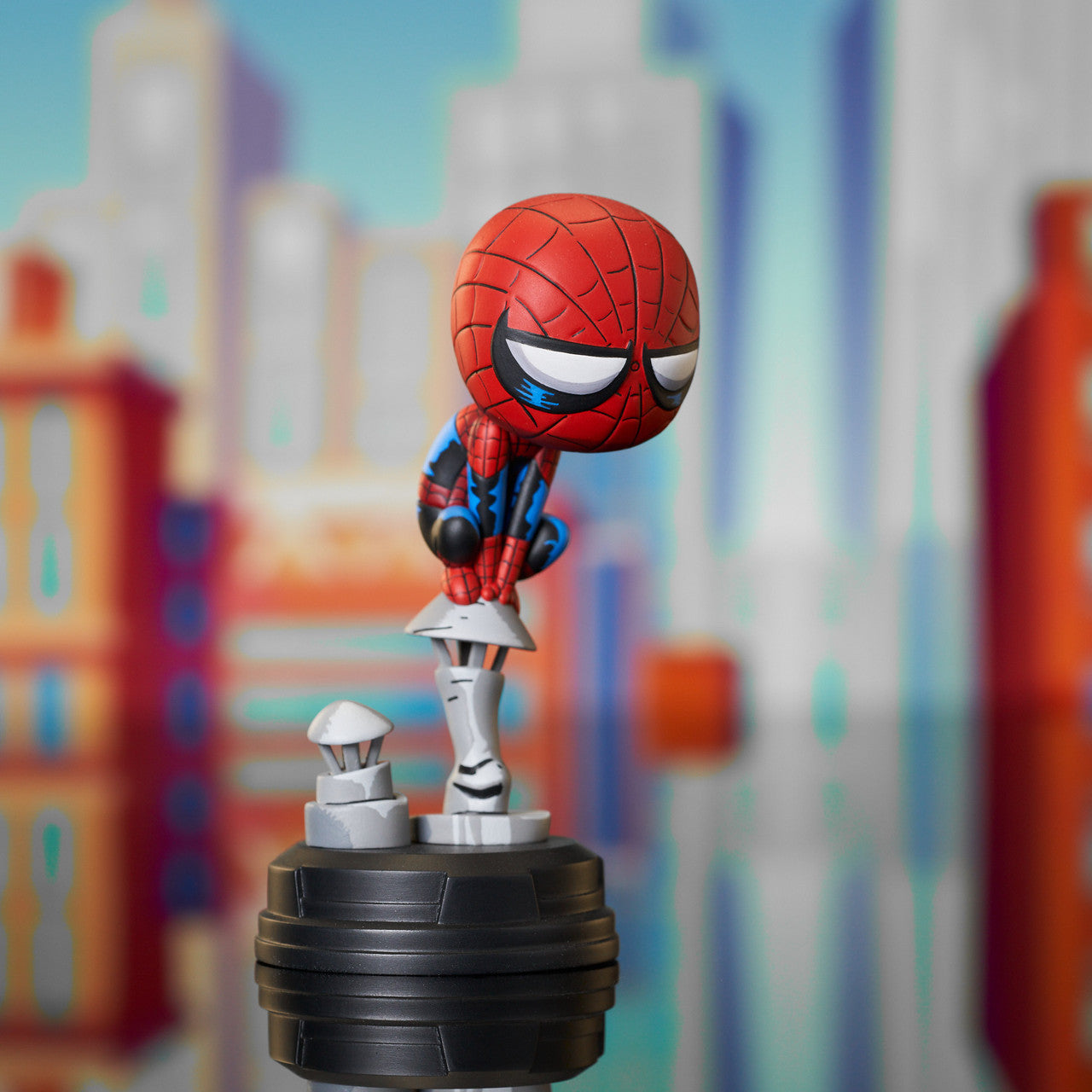 Limited Edition Marvel Animated Spider-Man Statue on Chimney