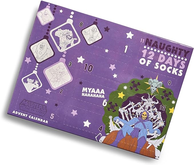 He-Man and the Masters Of The Universe ‘Mischievous’ 12 Days Of Socks Christmas Advent Calendar - A Fun and Cozy Gift Idea