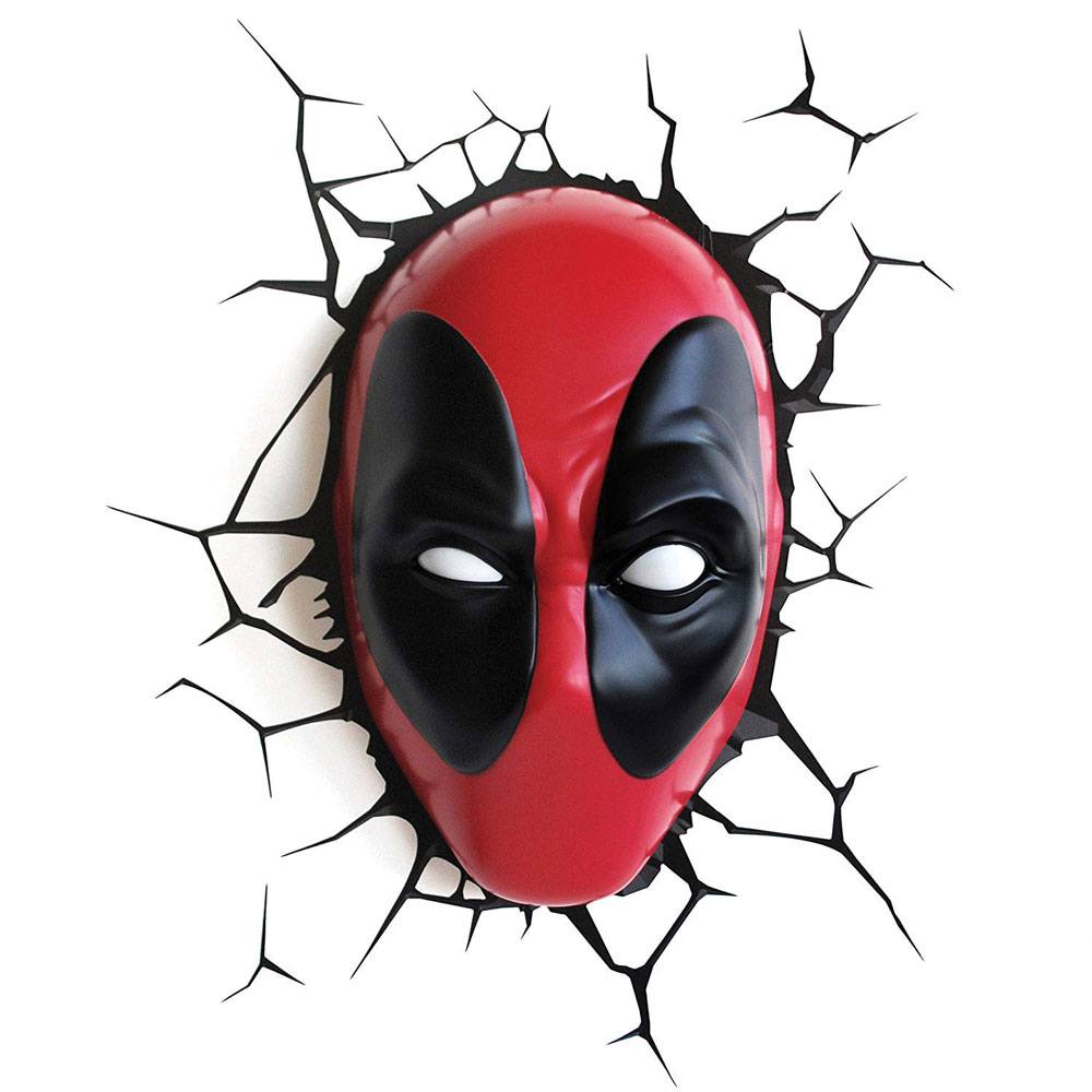 Marvel-themed 3D LED Wall Light Featuring Deadpool, the Merc with a Mouth