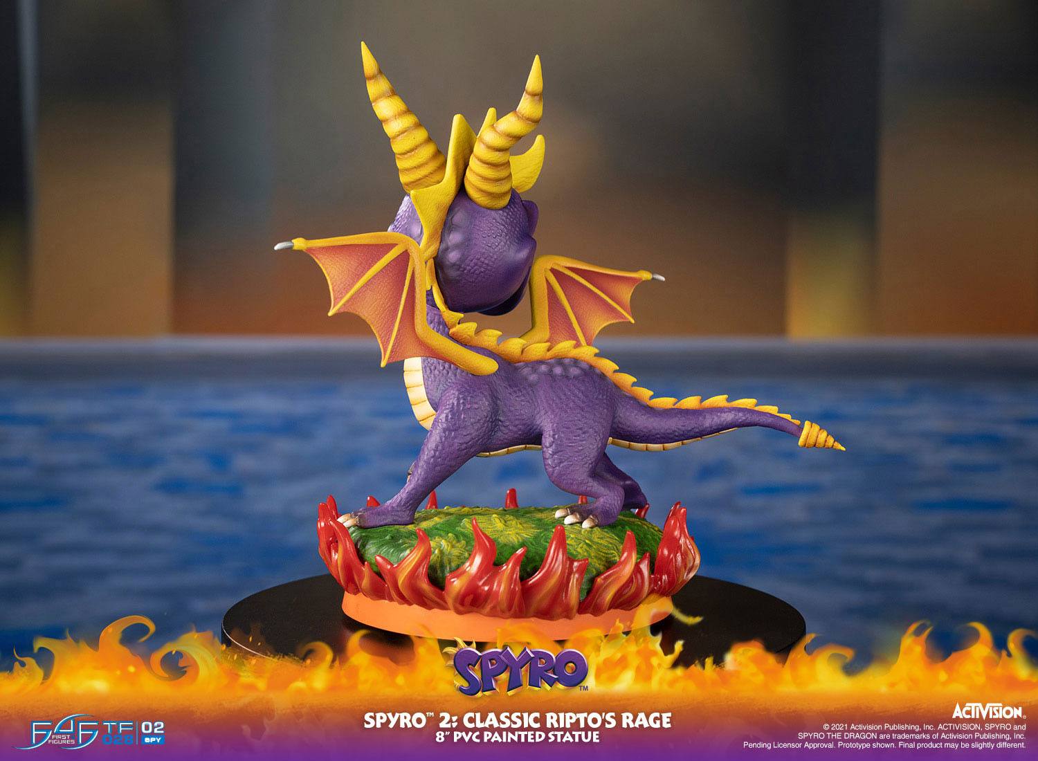 First 4 Figures 8 - Inch PVC Collectible Statue of Spyro The Dragon from Spyro 2: Classic Ripto's Rage