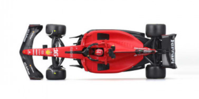Official 1:43 Scale Diecast Model of Formula 1 Ferrari SF - 23 Driven by Charles Leclerc with Helmet
