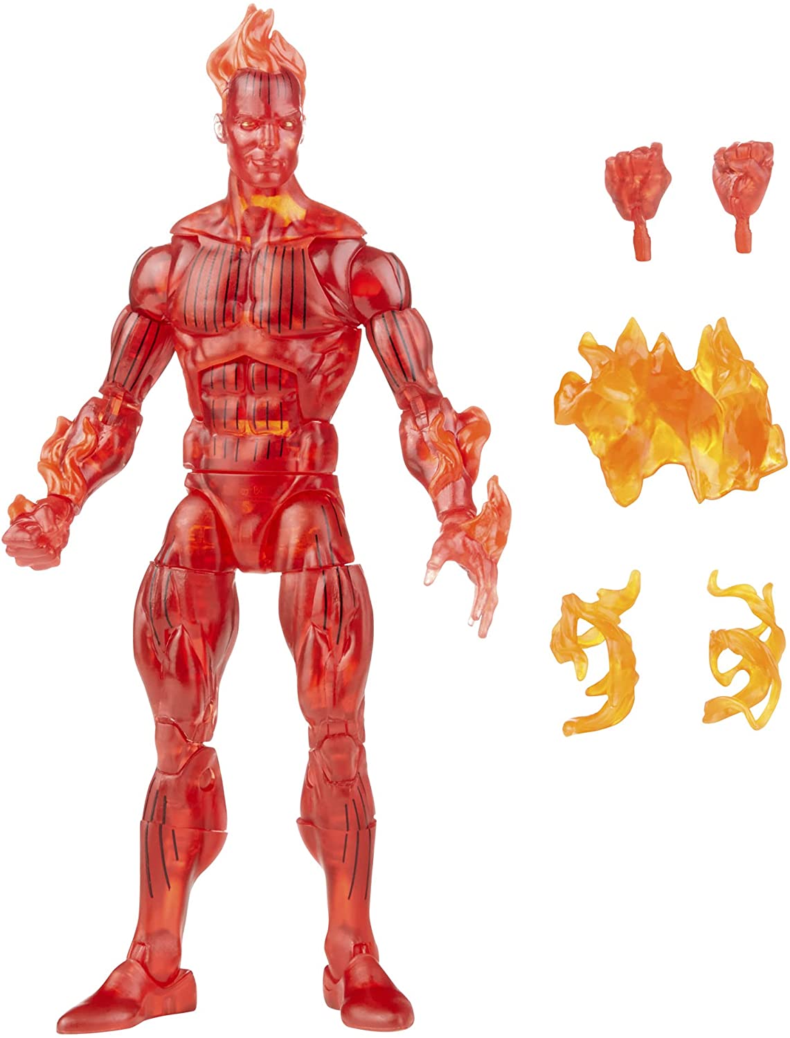 Hasbro Retro Marvel Legends Series 6-Inch Fantastic Four The Human Torch Action Figure
