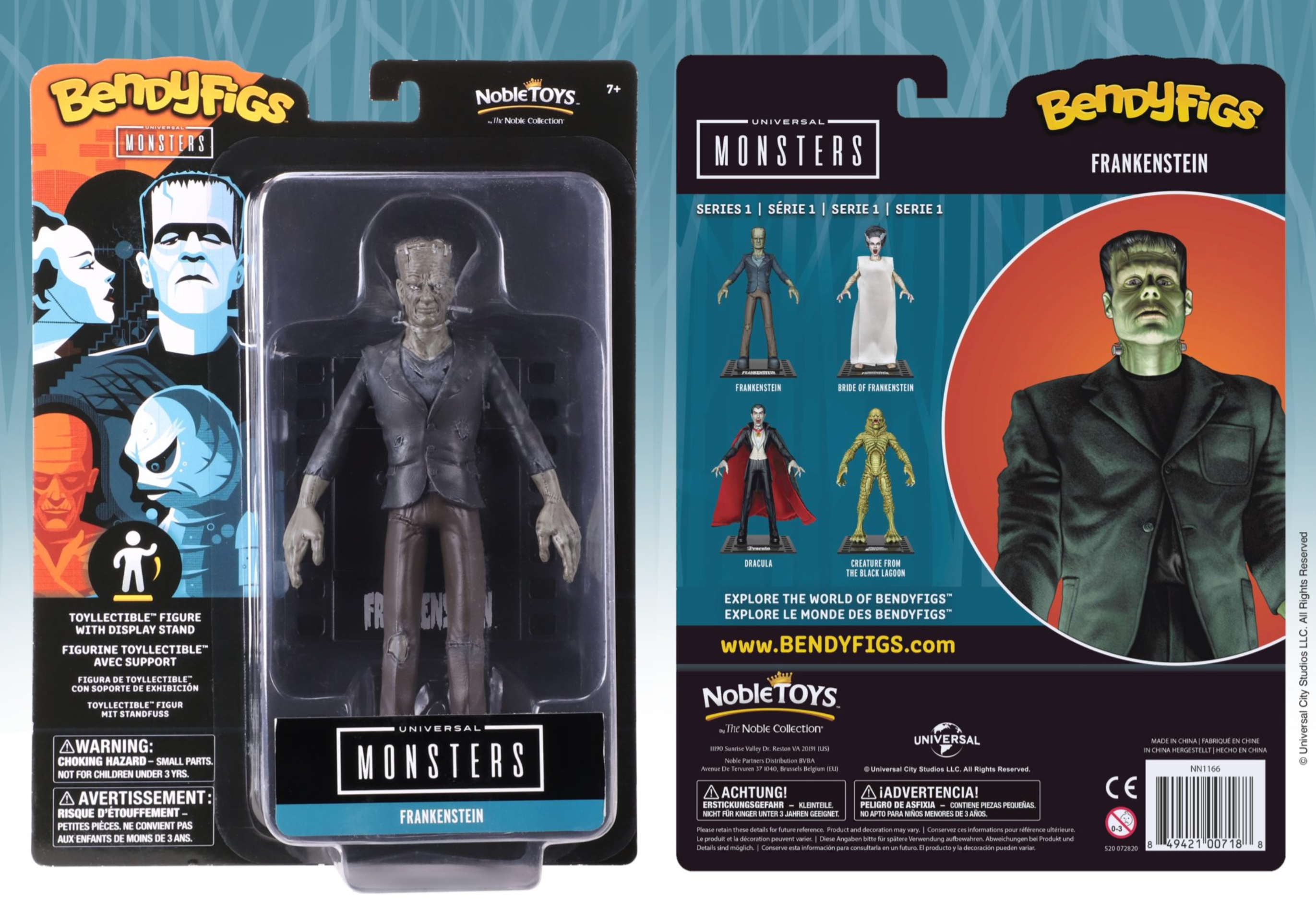 Universal Monsters Bendyfigs Collectible Figure of Frankenstein Monster