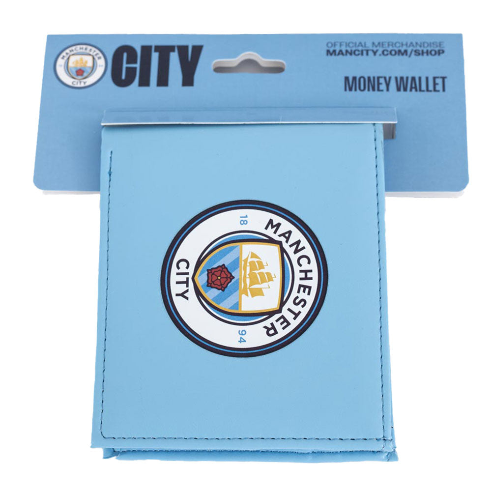Stylish Blue PU Manchester City Printed Club Crest Wallet