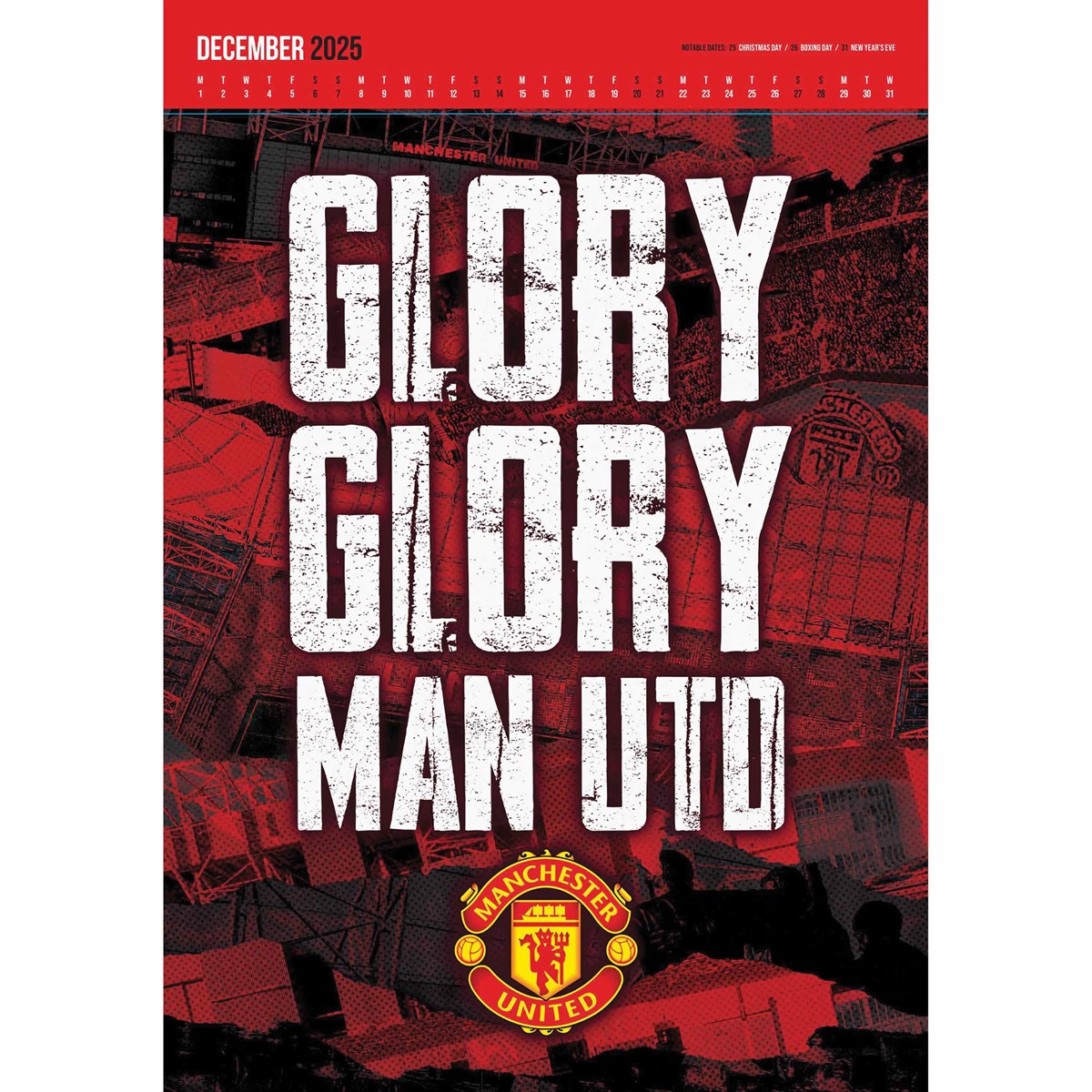 Deluxe Manchester United Football Club Wall Calendar for the Year 2025