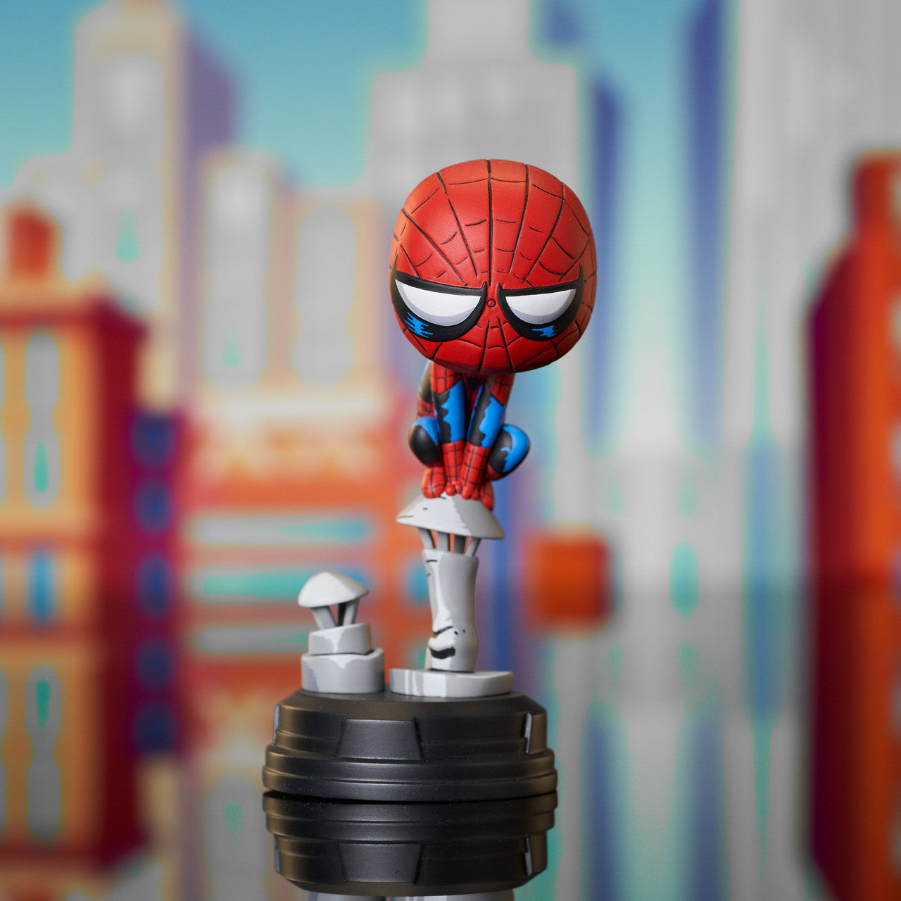 Limited Edition Marvel Animated Spider-Man Statue on Chimney