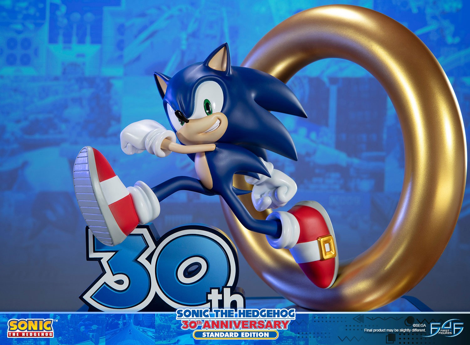 First4Figures Collectible Sonic The Hedgehog 30th Anniversary Sonic Statue for Gaming Enthusiasts