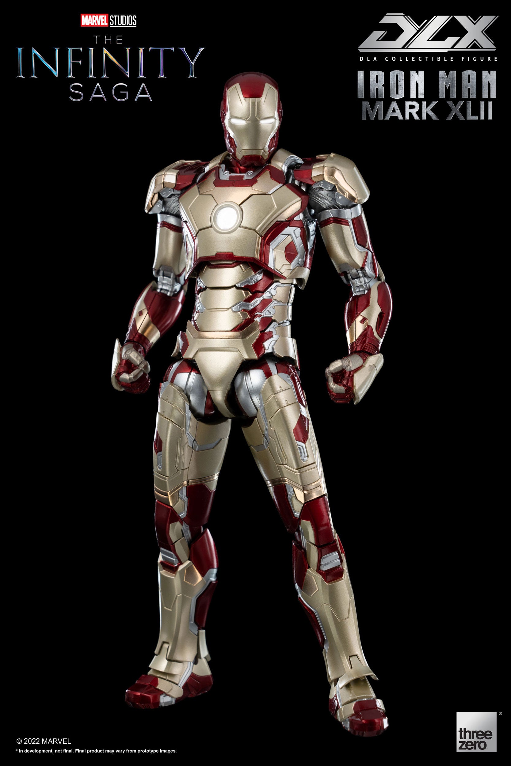 Marvel The Infinity Saga Deluxe Iron Man Mark 42 1/12 Scale Collectible Figure for Fans