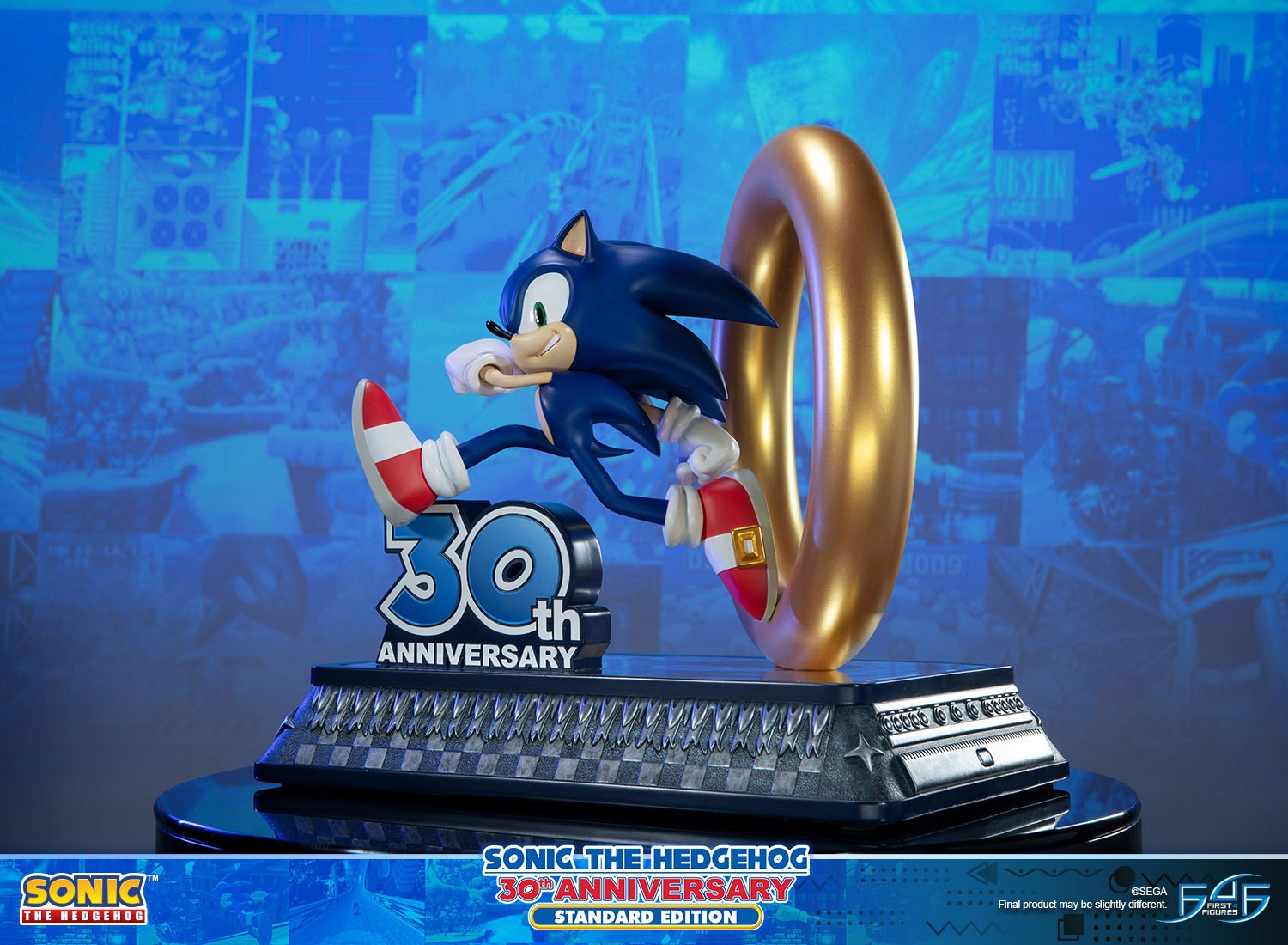 First4Figures Collectible Sonic The Hedgehog 30th Anniversary Sonic Statue for Gaming Enthusiasts