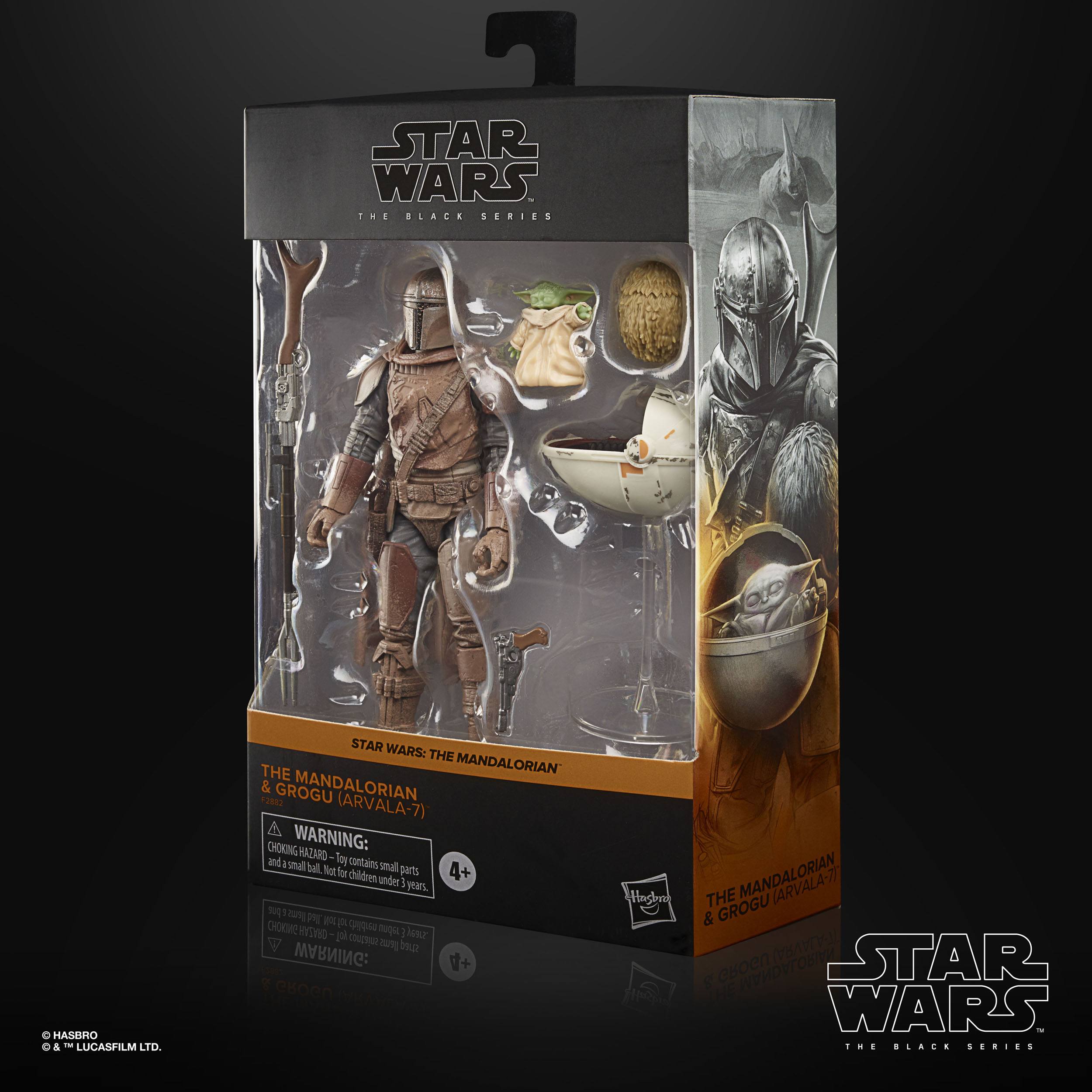 Hasbro Star Wars The Black Series Collectible Action Figures of The Mandalorian and Grogu from Arvala - 7