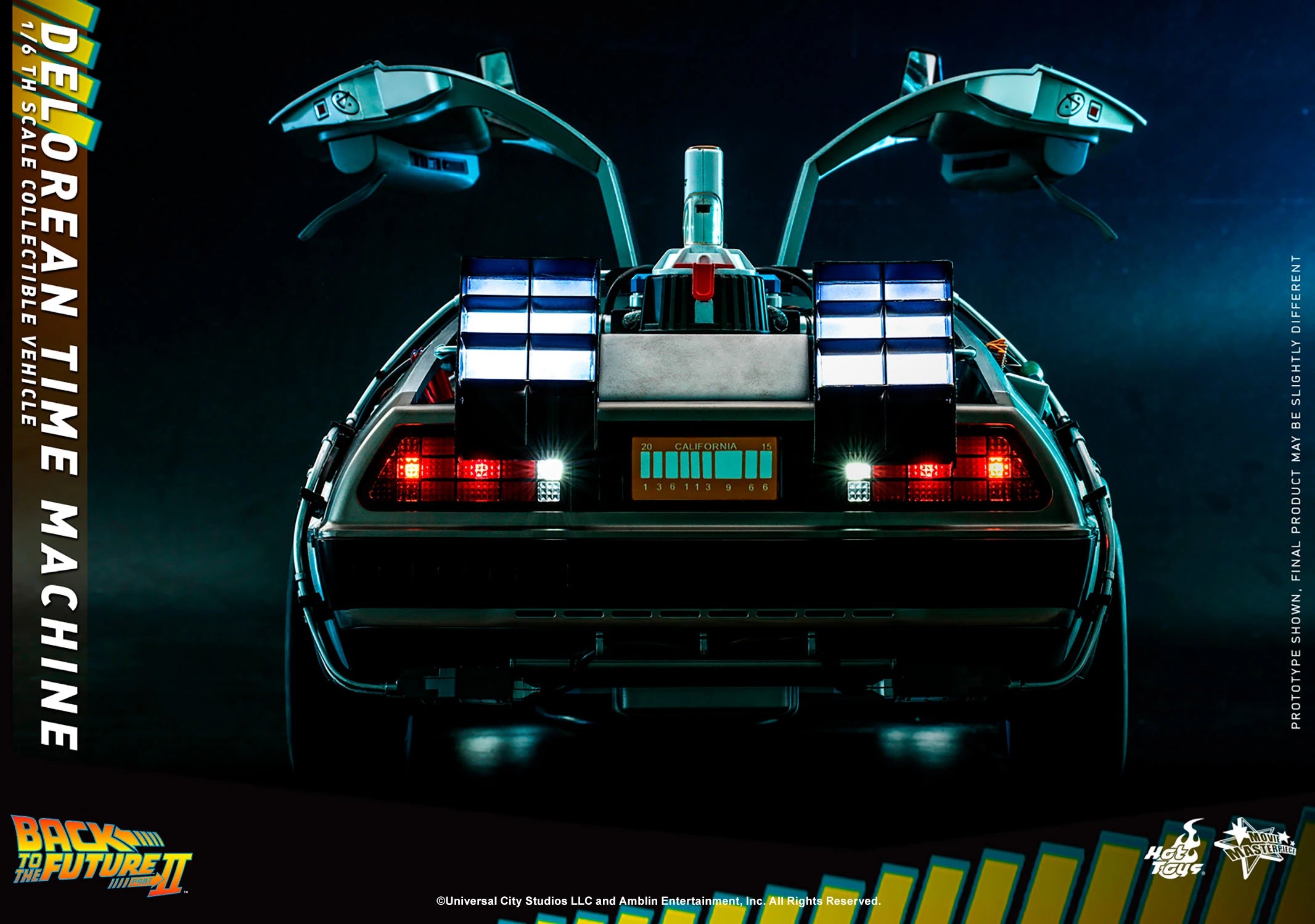 Hot Toys 1/6th Scale Foldable Hover DeLorean Time Machine from Back to the Future II