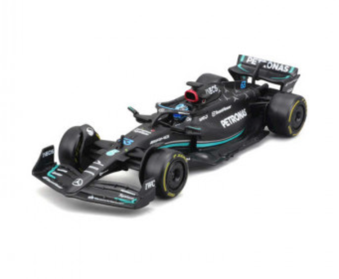 Formula 1 Collectible Mercedes-AMG Petronas W14 2023 George Russell Official Die-cast Scale Model Car with Helmet in 1:43 Ratio