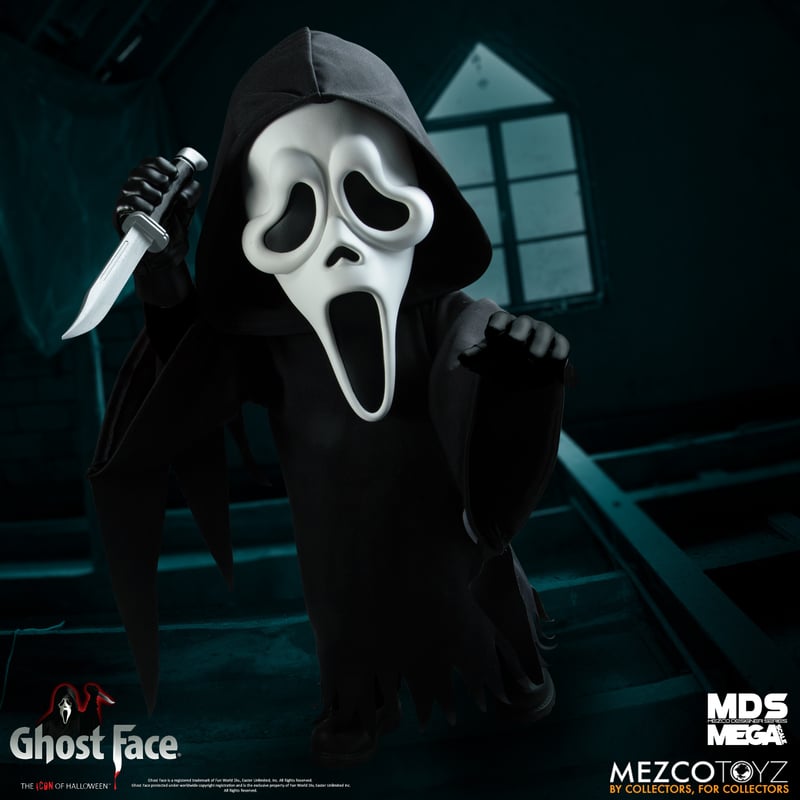 Mega Scale 15-inch Ghost Face Figure from Mezco Designer Series