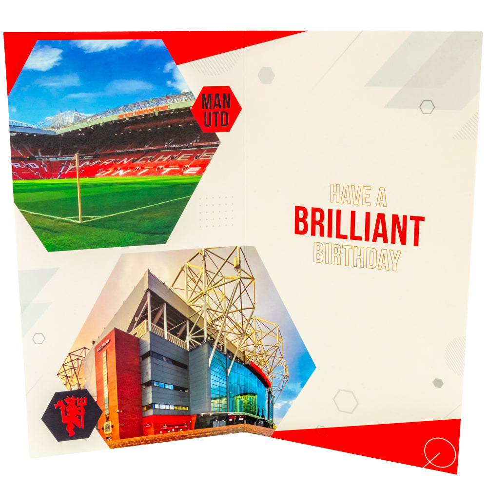 Personalized Manchester United Football Club Birthday Greeting Card