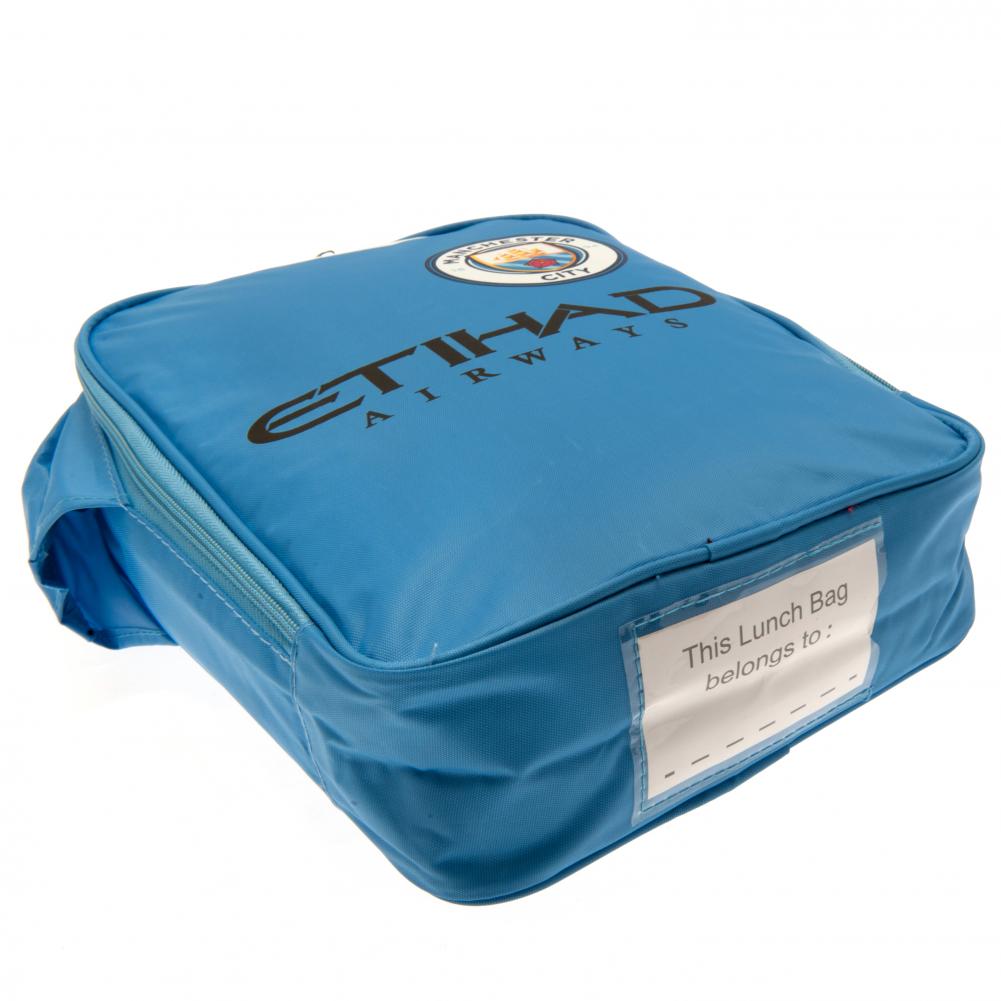 Manchester City Football Club Kit Inspired Lunch Bag with Double - Zip Design