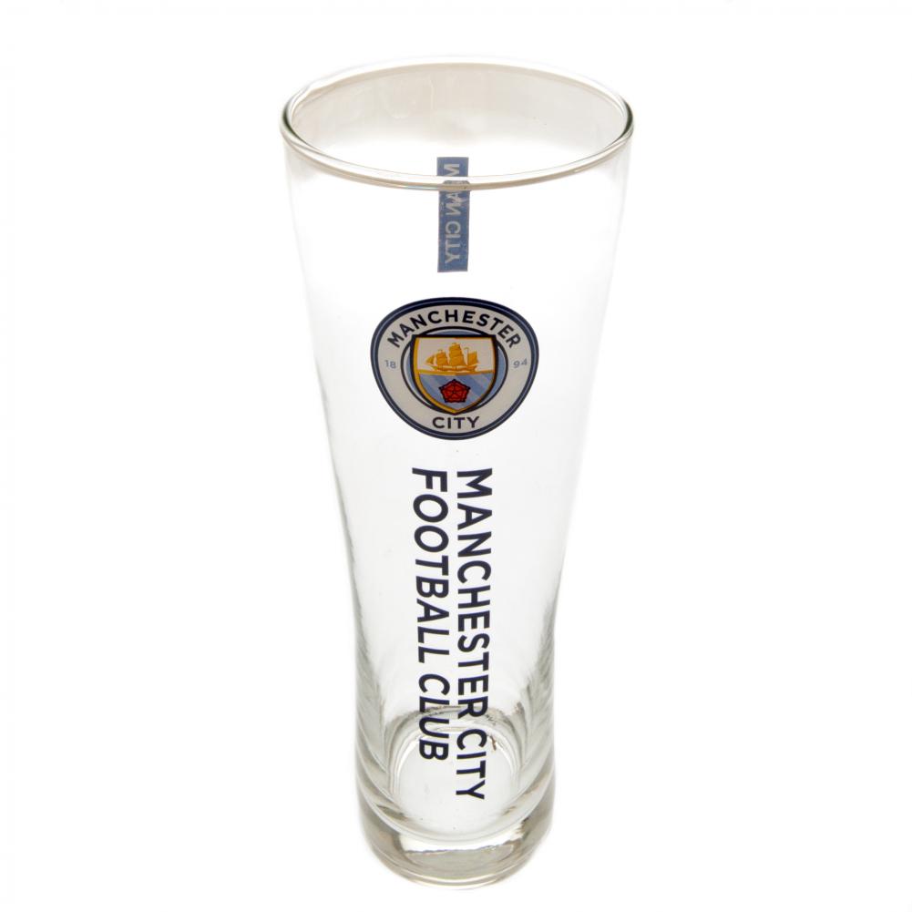 Tall and Stylish Manchester City FC Pilsner Beer Glass