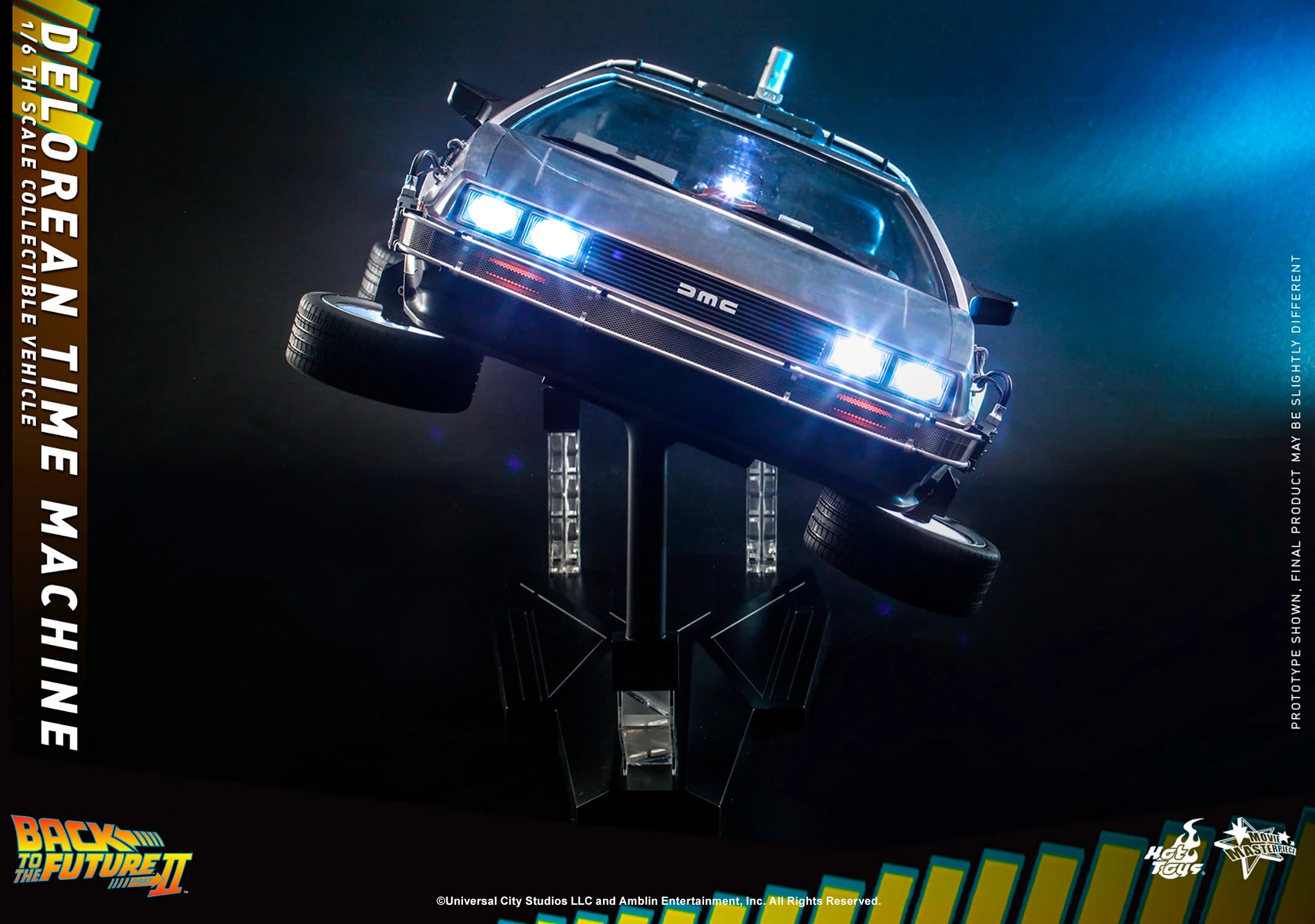 Hot Toys 1/6th Scale Foldable Hover DeLorean Time Machine from Back to the Future II