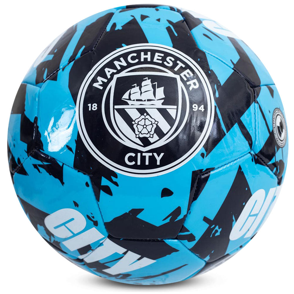 Manchester City FC Graffiti Style Blue PVC Football for Teens and Adults