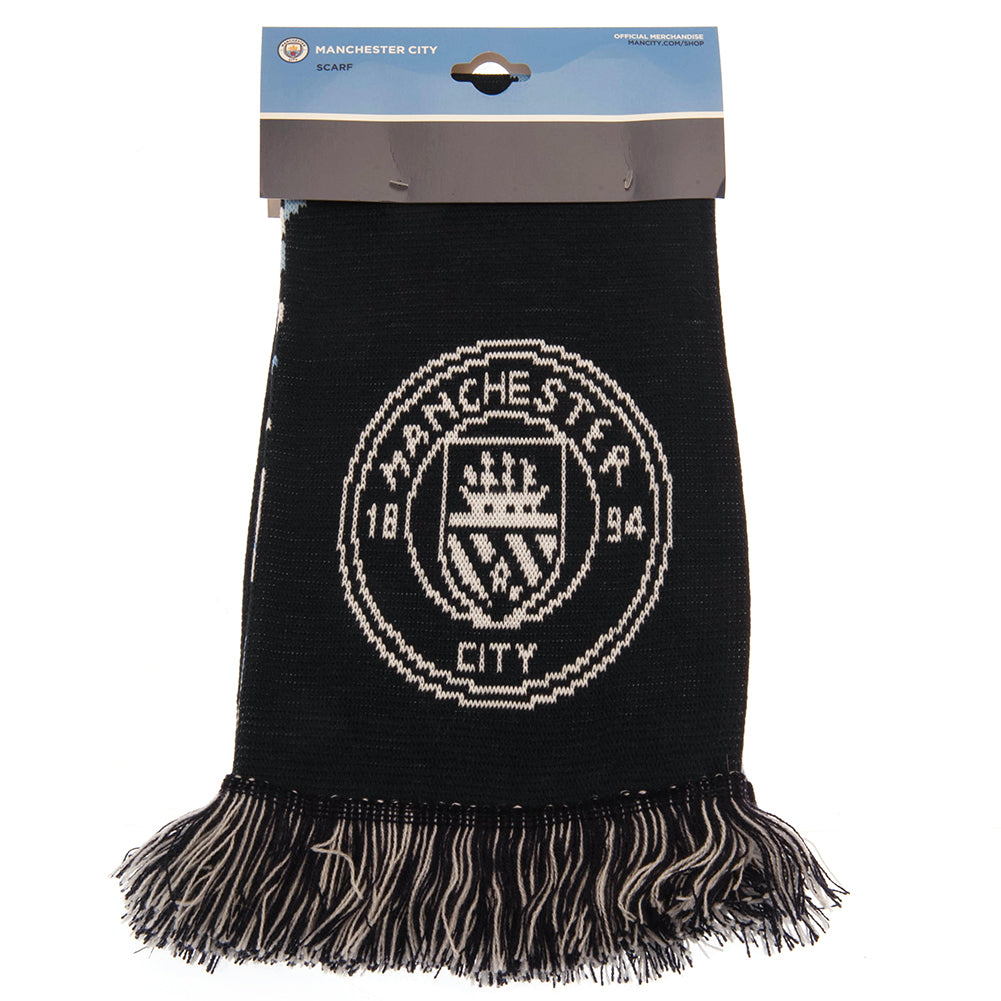 Authentic Manchester City Football Club Knitted Scarf for Fans