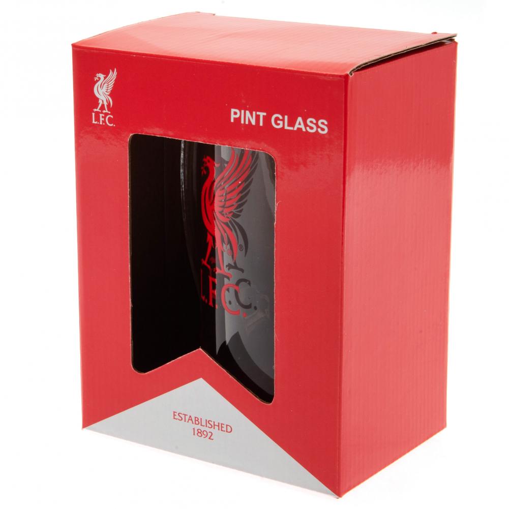 15cm Tall Liverpool FC Stein Glass Tankard with Red Base and Club Crest
