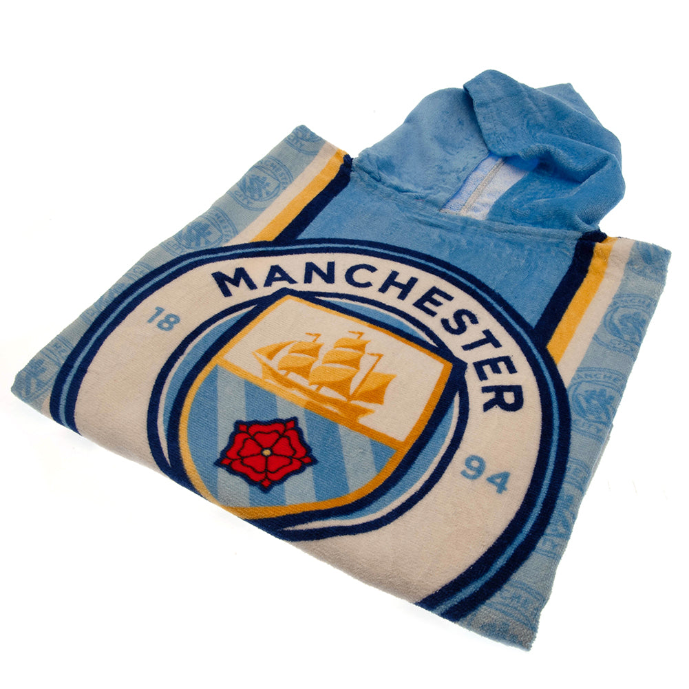 Manchester City Football Club Kids' Hooded Towel Poncho