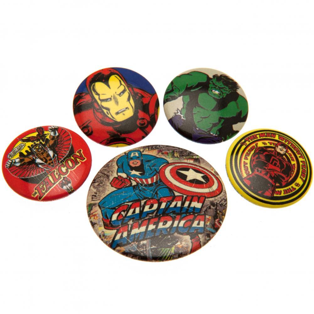 Assorted Size Marvel Comics Button Badge Set with Eye - catching Designs