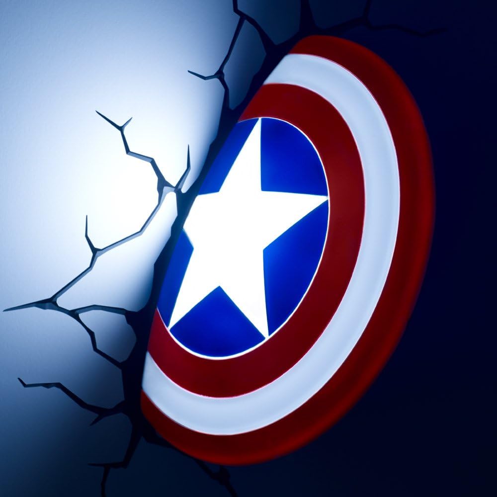 3D Wall - Mounted Decorative Lighting: Marvel Captain America's Shield Illuminator