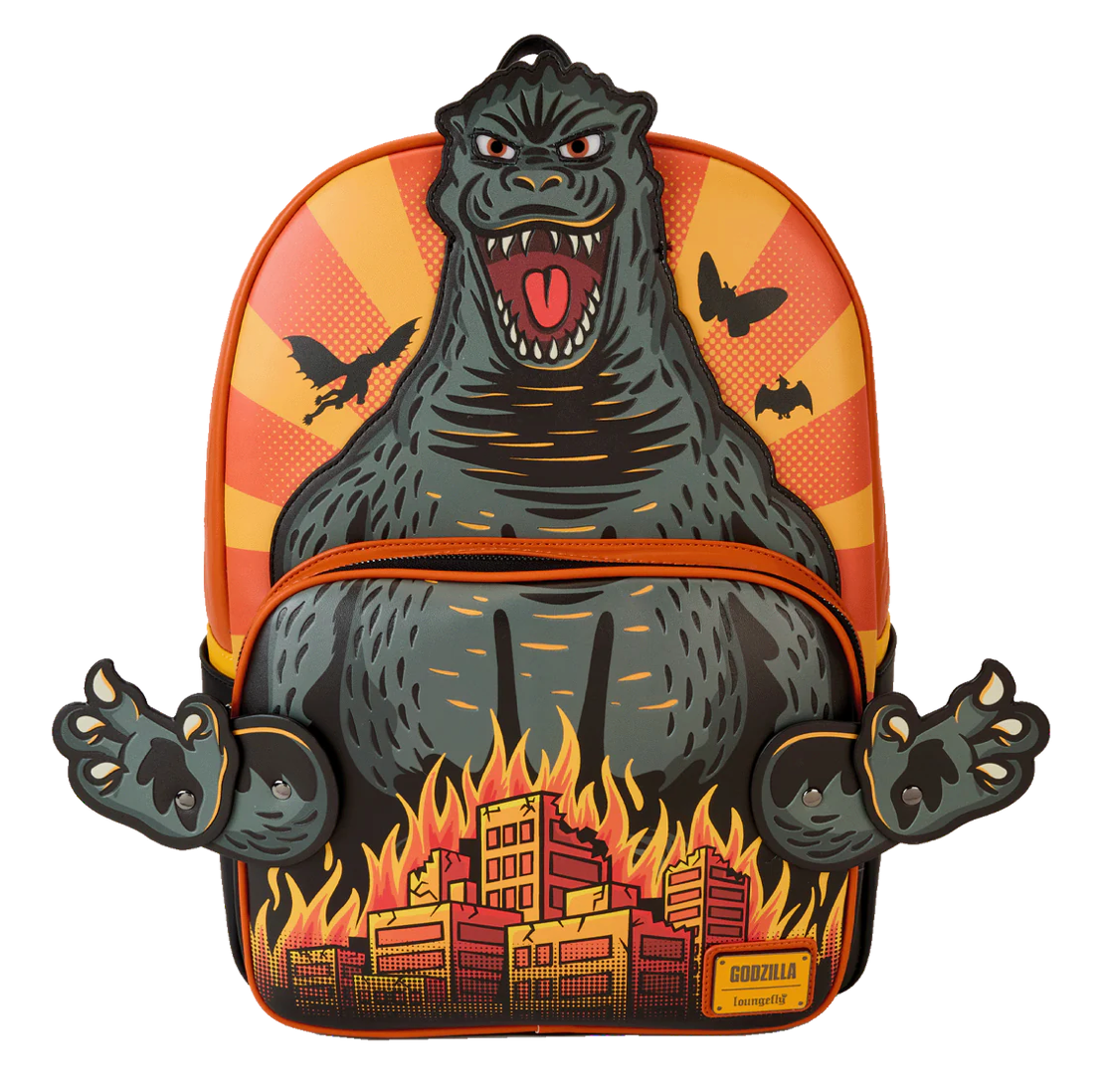 Loungefly Fashionable Full-Size Godzilla Cosplay Backpack