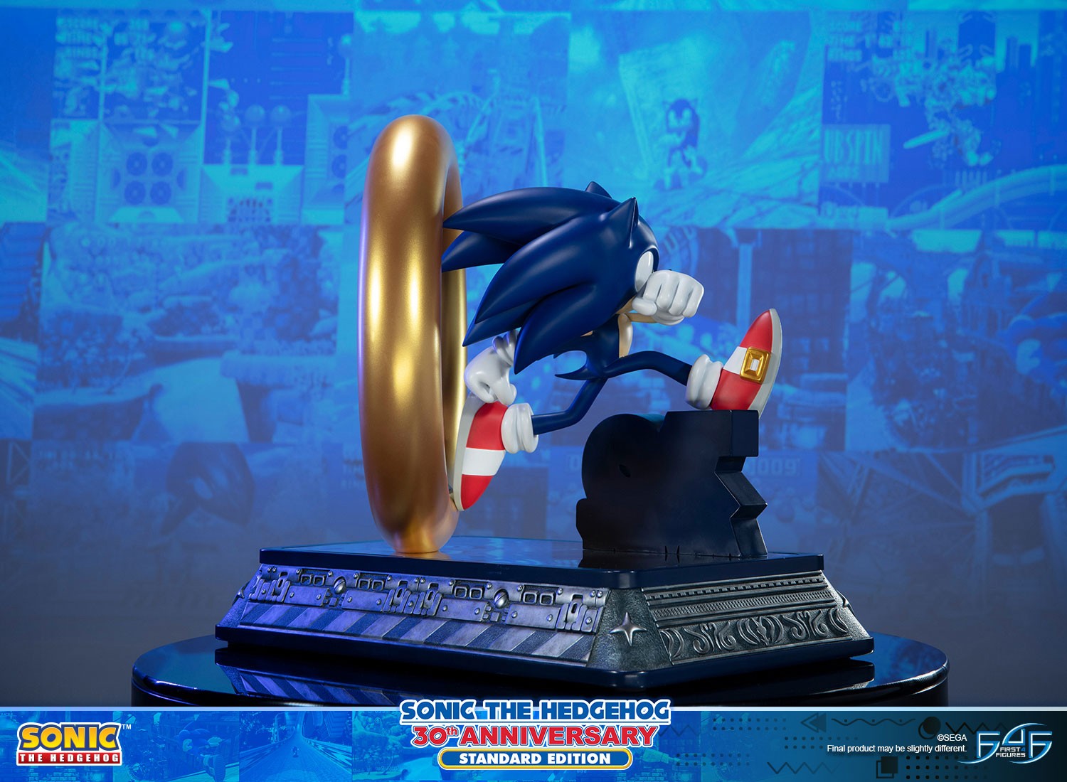 First4Figures Collectible Sonic The Hedgehog 30th Anniversary Sonic Statue for Gaming Enthusiasts