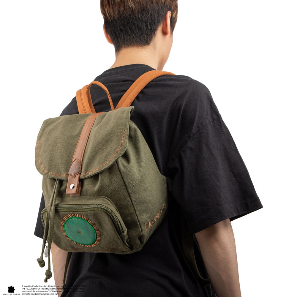 Fantasy Themed Lord of the Rings Inspired Hobbiton Cotton and PVC Backpack for Adventurous Journeys