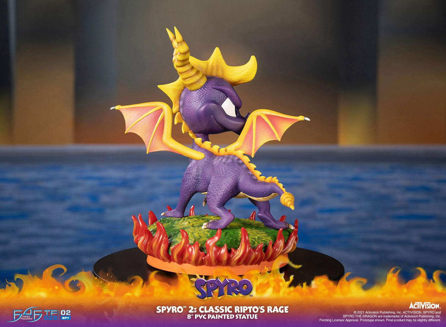 First 4 Figures 8 - Inch PVC Collectible Statue of Spyro The Dragon from Spyro 2: Classic Ripto's Rage