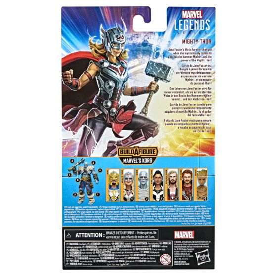 Marvel Legends Thor Love and Thunder Mighty Thor 6-Inch Action Figure for Comic and Movie Fans' Collections