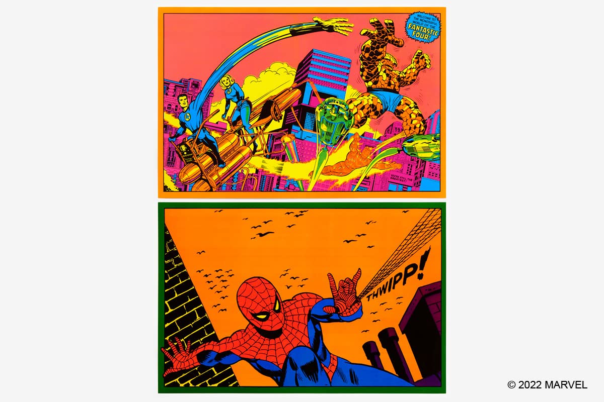 Marvel Classic Collectible Black Light Poster Portfolio Volume Two - A Must - Have for Comic Fans