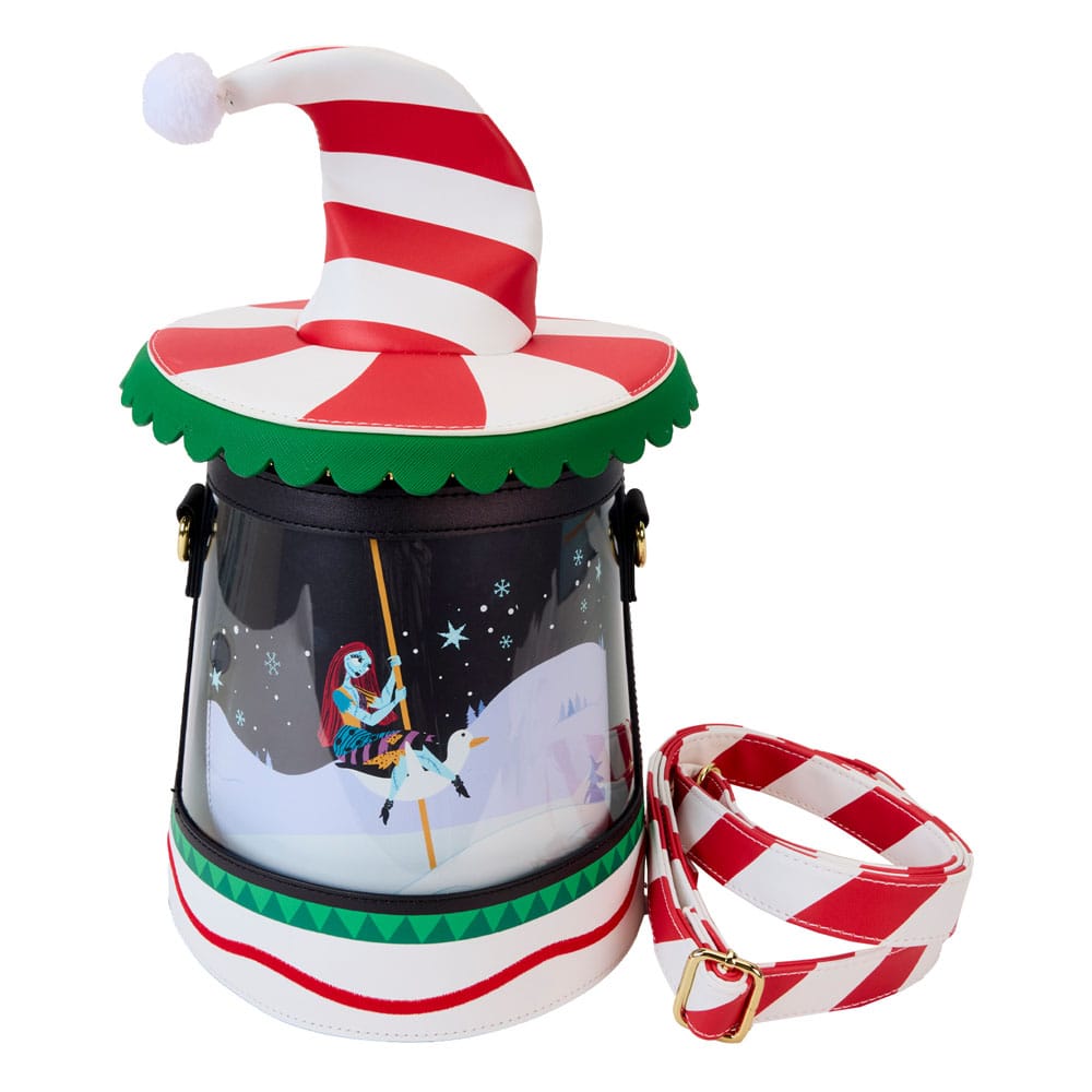 Loungefly Disney's Nightmare Before Christmas Spinning Candy Cane Crossbody Bag