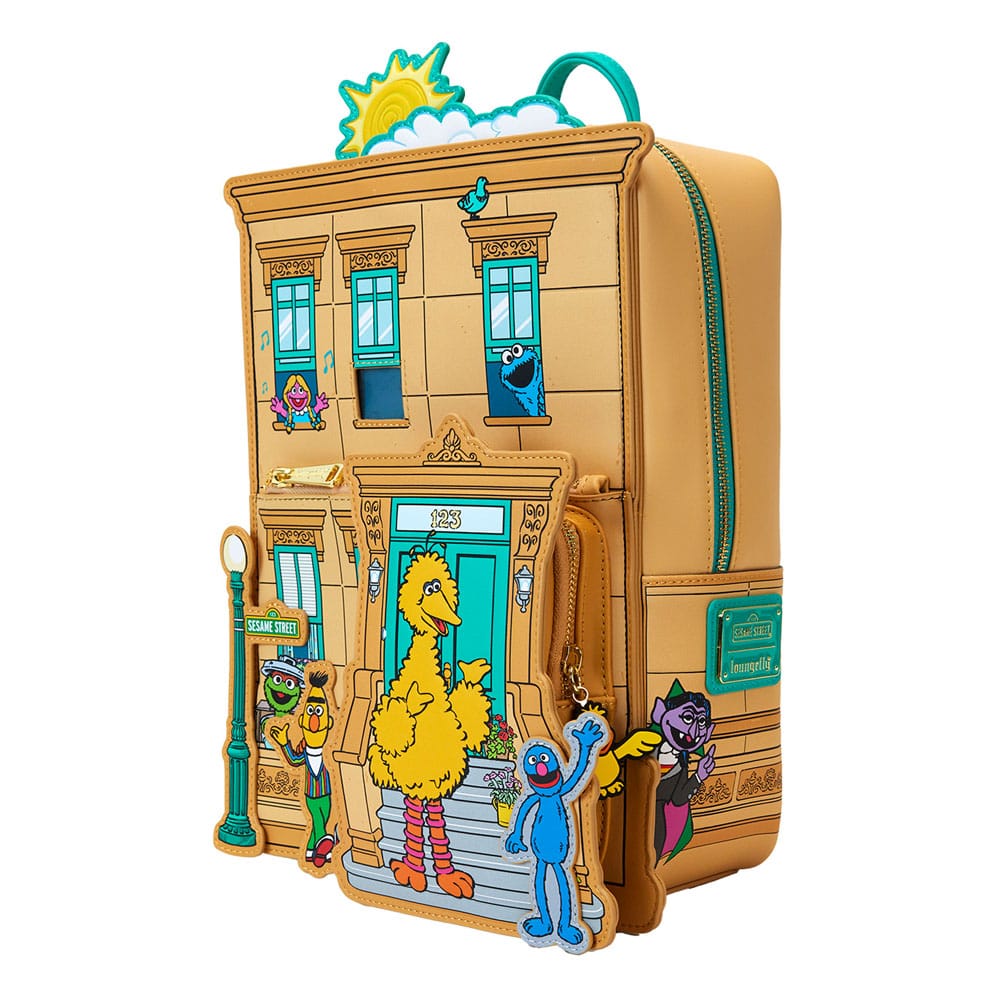 Loungefly Adorable Sesame Street Mini Backpack with Sunny Scene