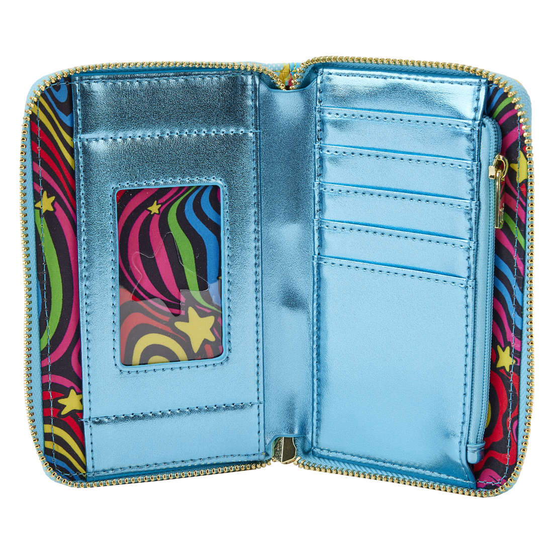 Loungefly Vegan Leather Beatles Magical Mystery Tour Bus Zip-Around Wallet