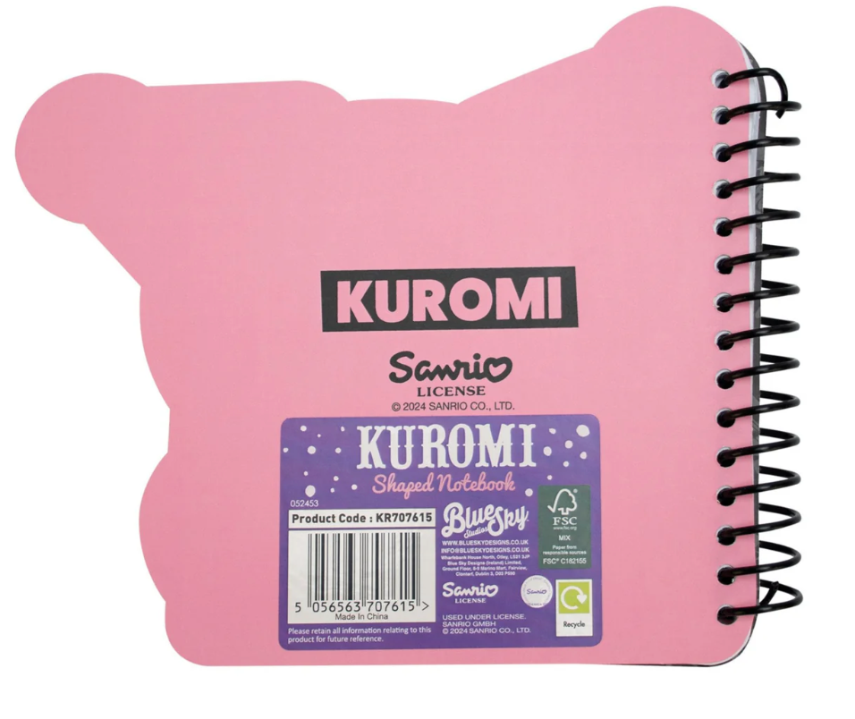 Adorable Sanrio Kuromi-Shaped Notebook for Creative Stationery Lovers