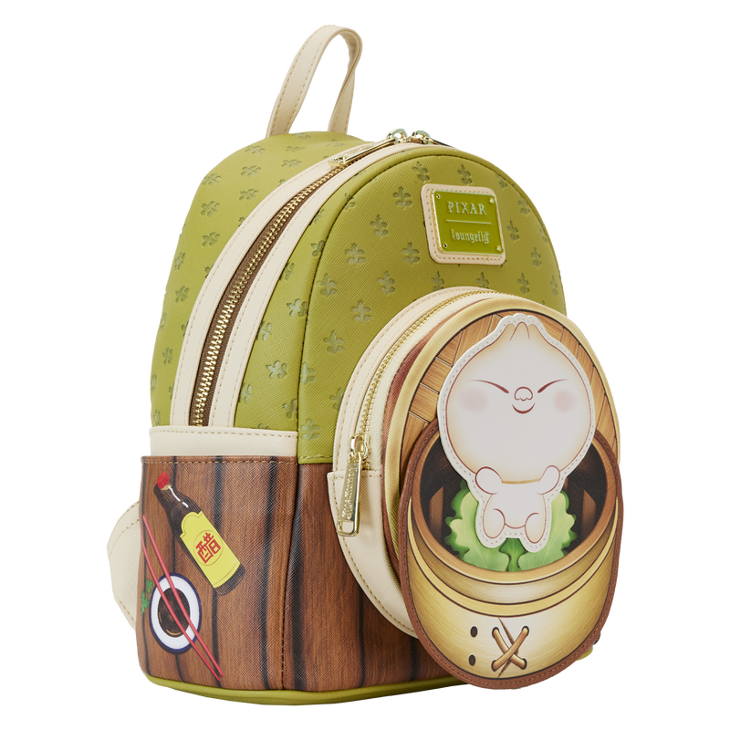 Loungefly Disney-Pixar Bao Themed Bamboo Steamer Basket Style Mini Backpack for Travel and Daily Use