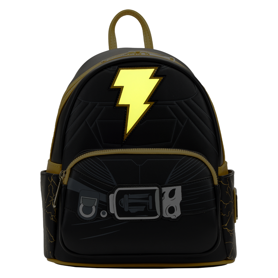 Loungefly Licensed DC Comics Cosplay Accessory - Black Adam Themed Light Up Mini Backpack for Superhero Fans